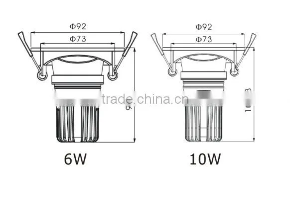 2016 6w 10w Sharp /Edision COB adjustable /dimmable led interior spotlight