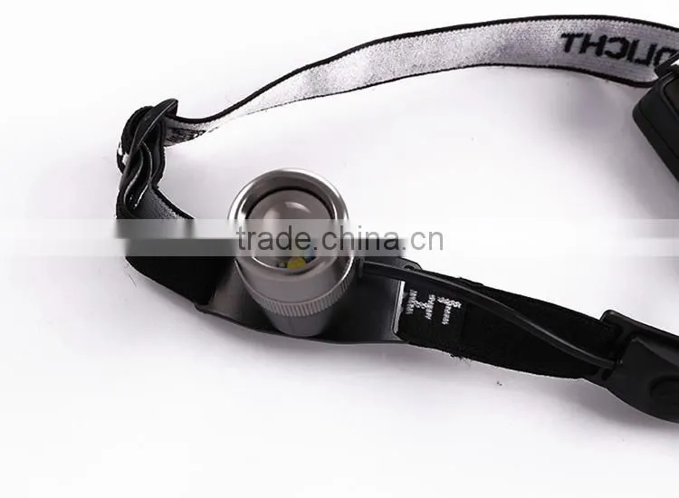 wheatherproof portable high power creee led headlamp with adjustable Nylon head strap