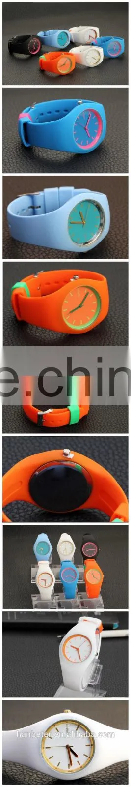 Best christmas gift 3ATM japan movement rubber wrist watch with changeable straps