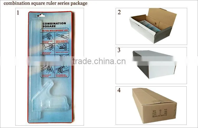 2016 Made in China customized transparent combination square ruler