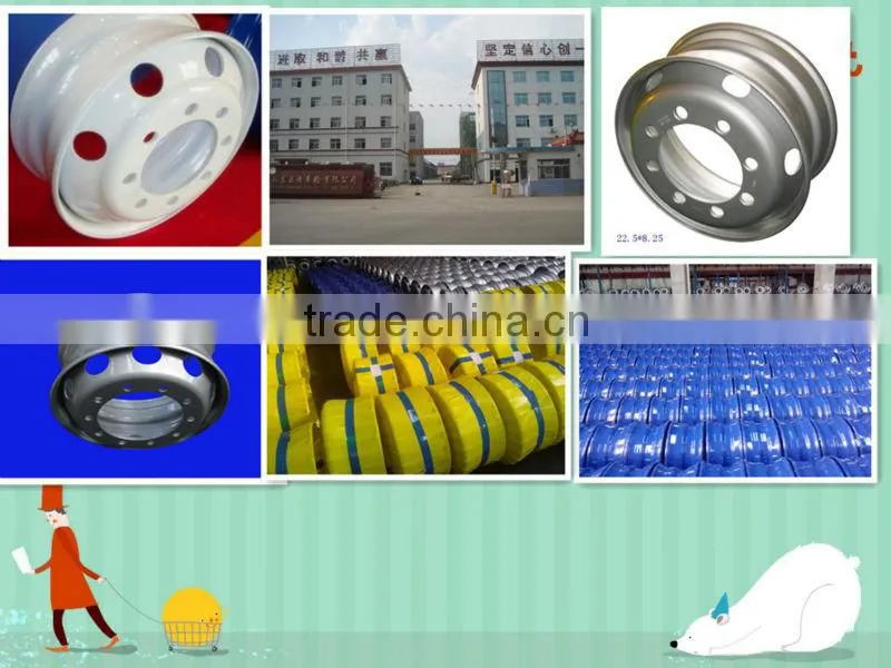 22.5*8.25 tubeless steel rim