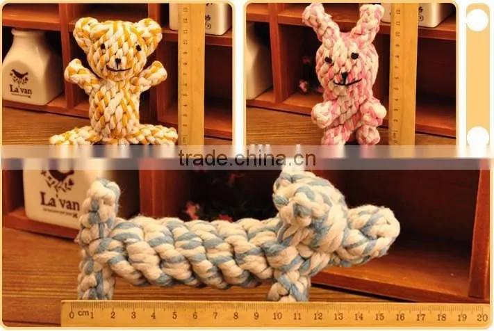 Cotton braided line fabric chew toy for dog pet