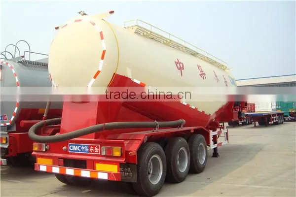 CIMC Dry Bulk Cement Tank Trailer Widely Used With Quality Air Compressor