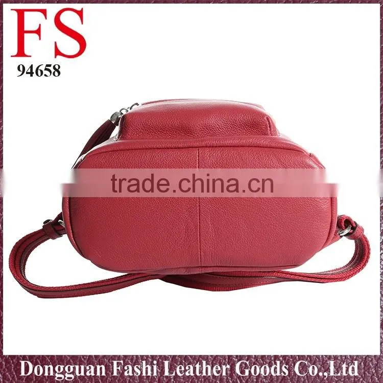 fashionable best selling products 2016 new genuine leather backpack bag