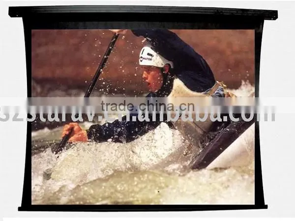 Electric tensioned screen 100" 16:9, tab-tensioned projection/projector screen
