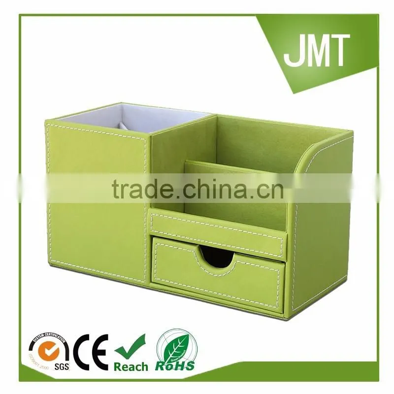 Hot Sale home office decor desktop leather storage box case