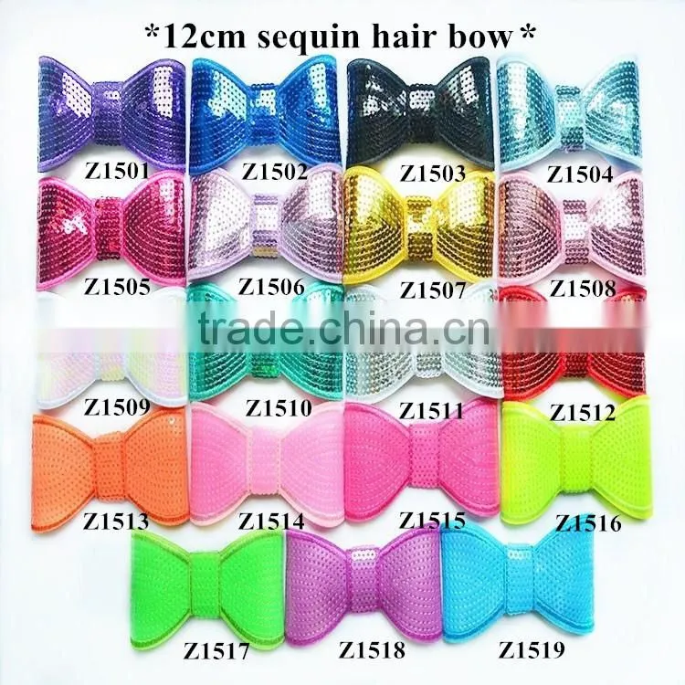 Popular Newborn Baby Headbands with Bows - glitter sequin bow with elastic strip headband