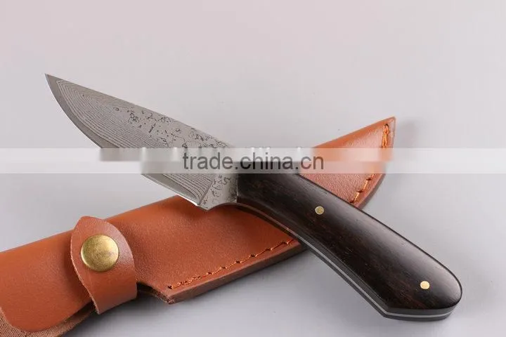 OEM Damascus black fixed blade hunting knife blanks UD402329