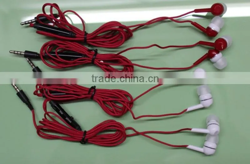 Rope braided cable earphone&earpiece football earphone from earphone facotory