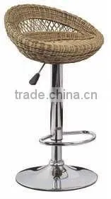 chromed base ratten barstool