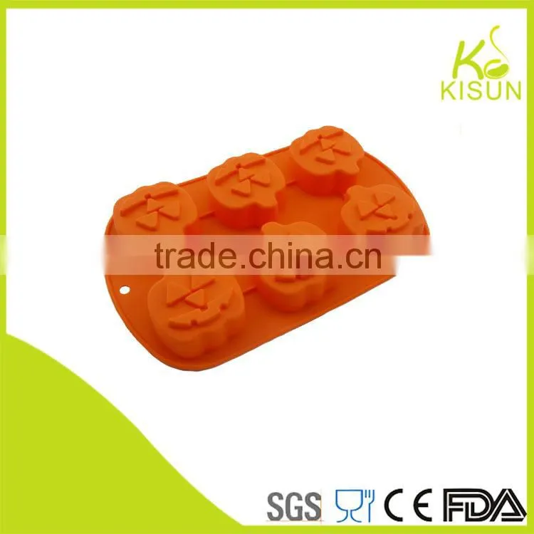 cake mould 6pcs pumpkin shape in silicone material