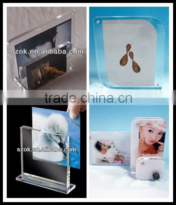 T shaped acrylic sign holder/ paper insert arylic holder/ 4*6 acrylic sign holder