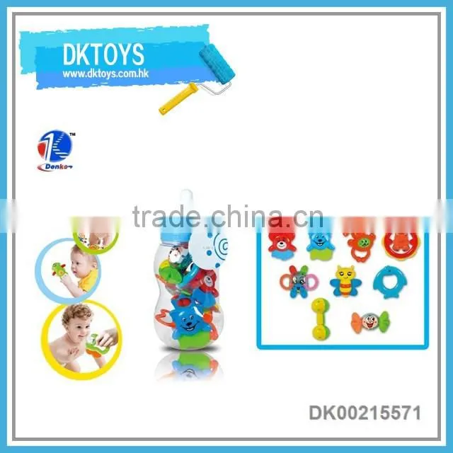 RATTLE FOR BABYS 9 PCS IN THE BLUE BOTTLED