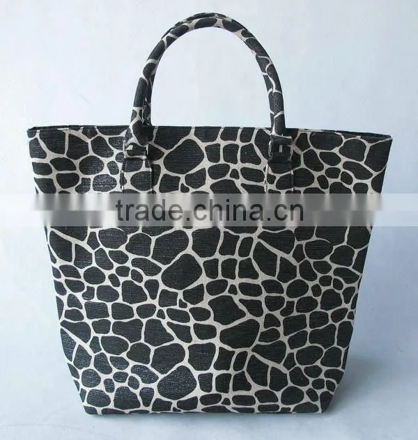 Hot leopard tote canvas tote bags lady handbag
