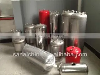 nitrous oxide gas cylinder with stainless steel material