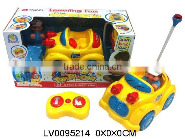 funny 2CH rc truck toys with light and music