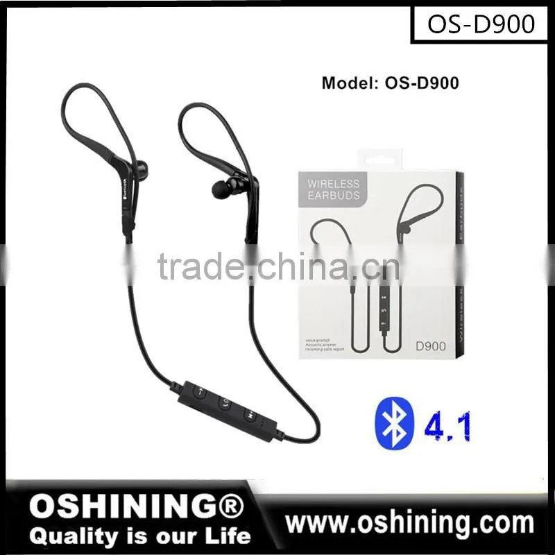 Wholesale noise cancelling stero mini wireless V4.1+EDR bluetooth earphone (OS-D910)