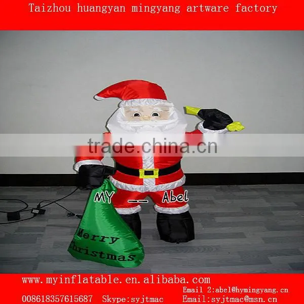inflatable Christmas decoration Santa in chimney with up and down airblown inflatables