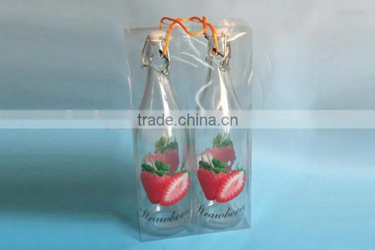 0.26 gallon glass milk bottle manufacturers with locking top in a PVC box