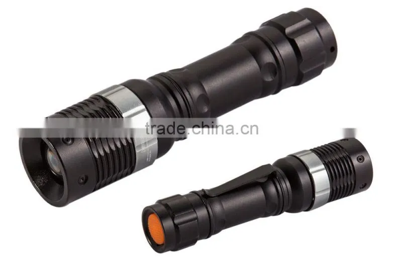 Rotate zoom focus battery operated torch ebay led light with clip