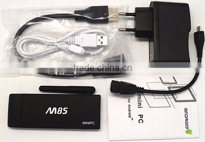best google android tv stick Amlogic S805 Quad Core MINI PC Android 4.4 1G 8G TV Box wifi M85 TV Stick with remote