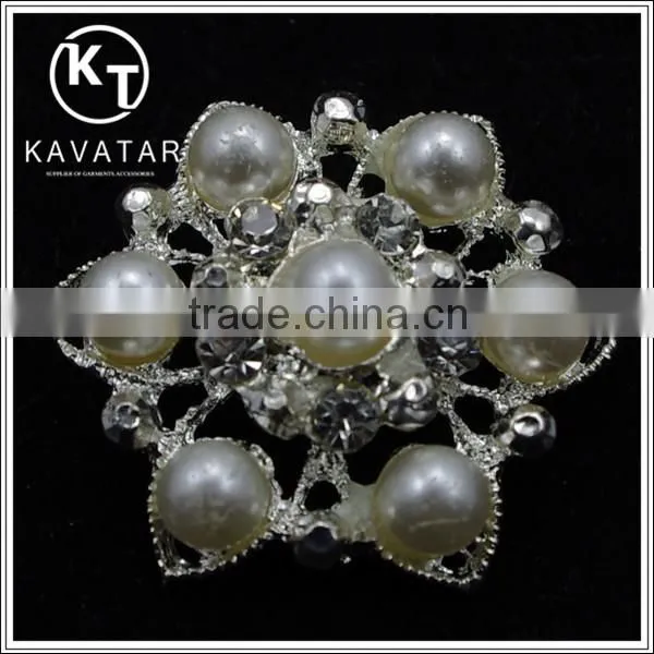 New! Metal pearl beads button wholesales