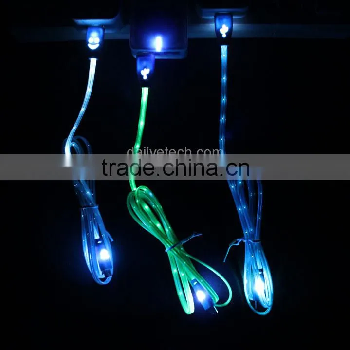1M Colorful Micro USB LED Charging Cable for Samsung S5 S4 S3 from Dailyetech