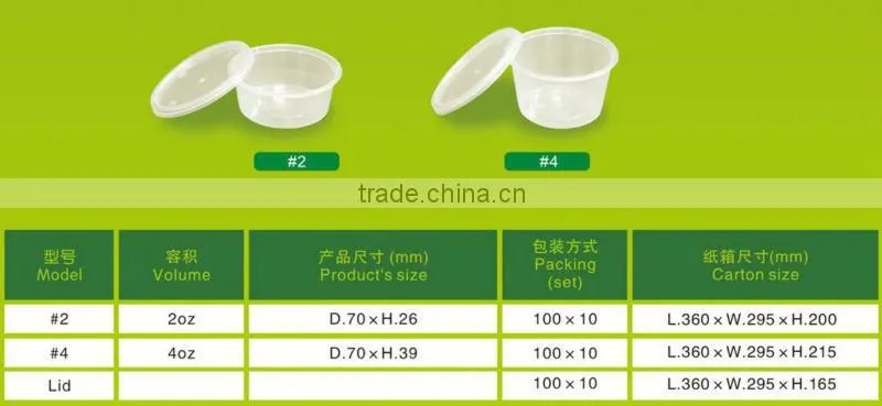 Sealed PP Plastic Sauce Box