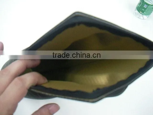 Fashion PU leather cheap shape eva shampane bottle pu bag