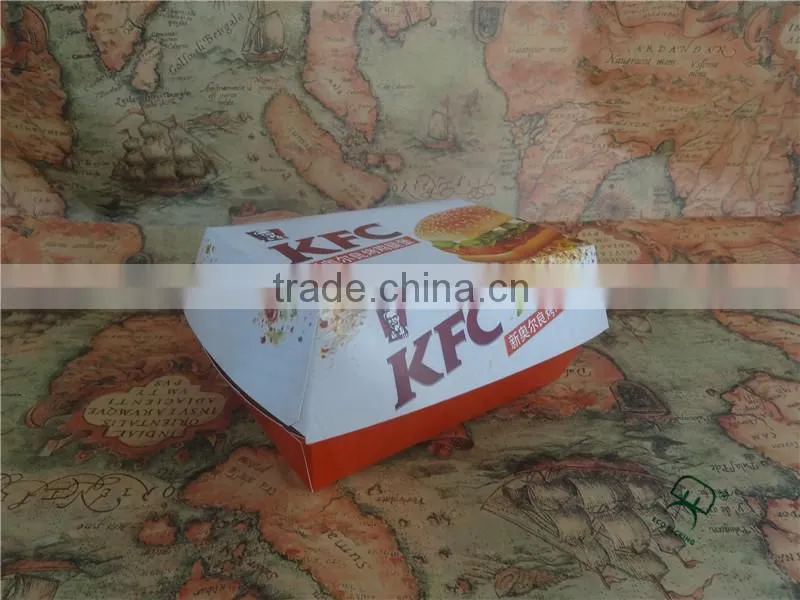 Cheap hamburger paper box, packing box for hamburger