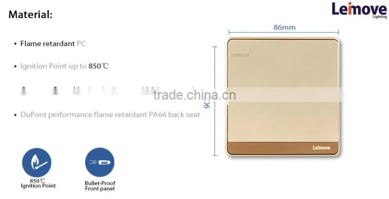 2015 new design electrical switch with pa66