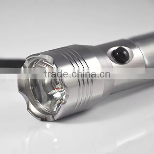 Aluminum alloy solar Power USB Superbright Outdoor LED Flashlight