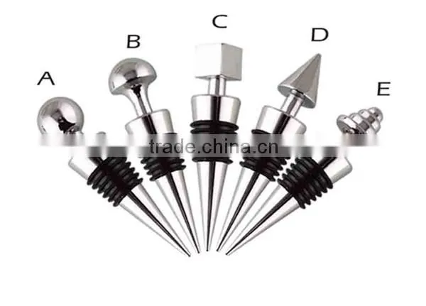 Heavy Duty Zinc Alloy Material Crystal Wine Stopper Wine Bottle Stopper