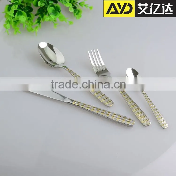 New design ! wholesale tableware stainless steel 72pcs german flatware