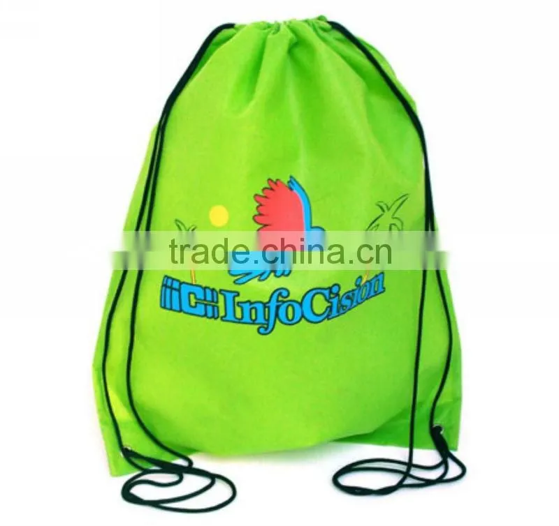 High quality polyester school drawstring bag