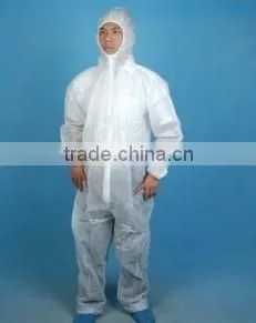 white nonwoven disposable coverall