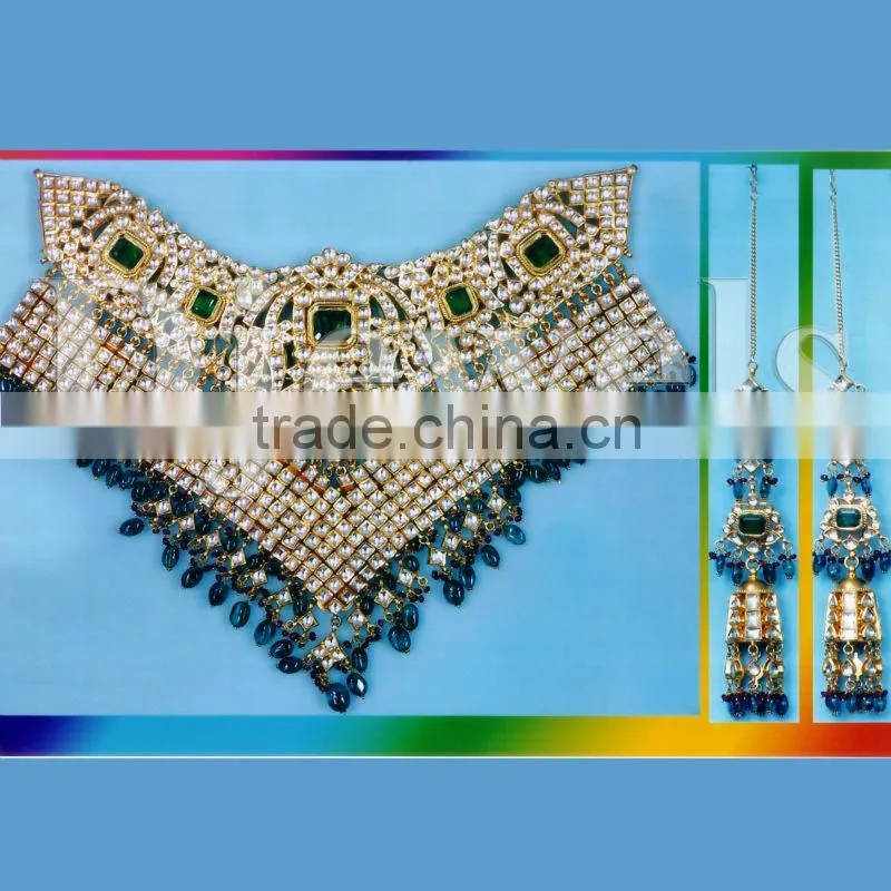 Kundan Polki Necklace Sets, Bridal Kundan Polki Necklace seta, Polki SetPolki Jewellery
