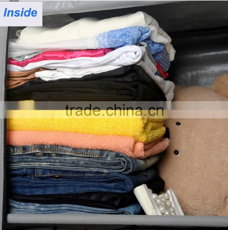 China Supplier non-woven plastic foldable wardrobe