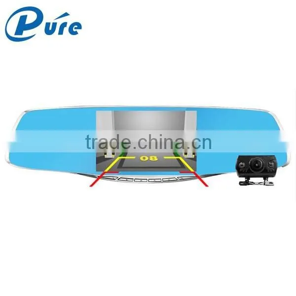 Dual Lens Rear View Mirror Recorder Dual Lens Vehicle Car Camera DVR Video Recorder G-Sensor Car Camera FHD Recorder