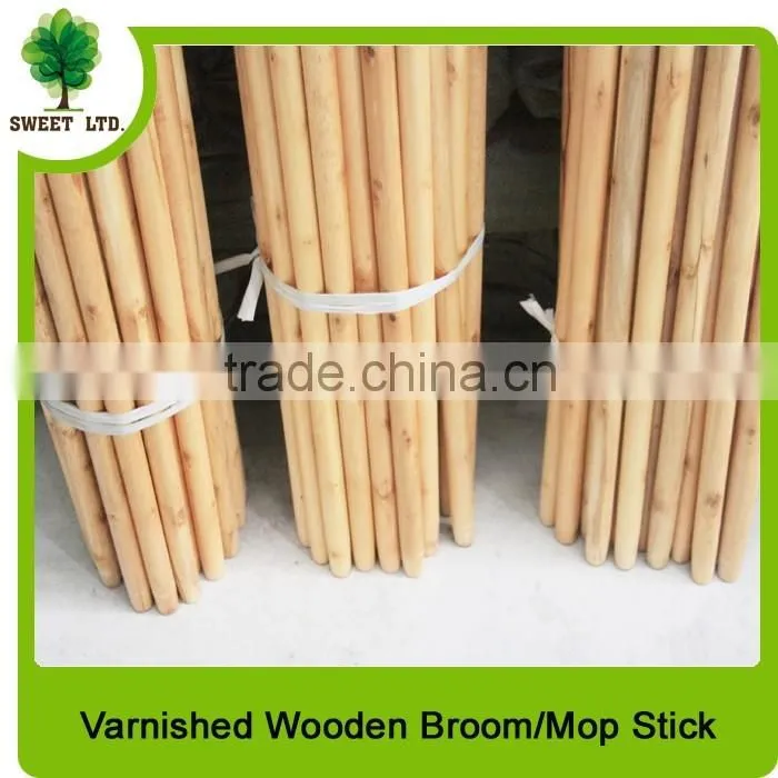 painted best quality wood broom stick best selling made in china