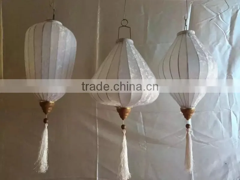 wholesale 12inch jacquard white hanging lantern for wedding or event decoration