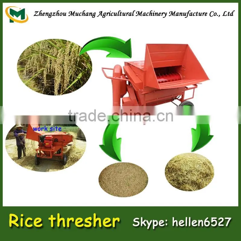 Gasoline engine portable rape thresher