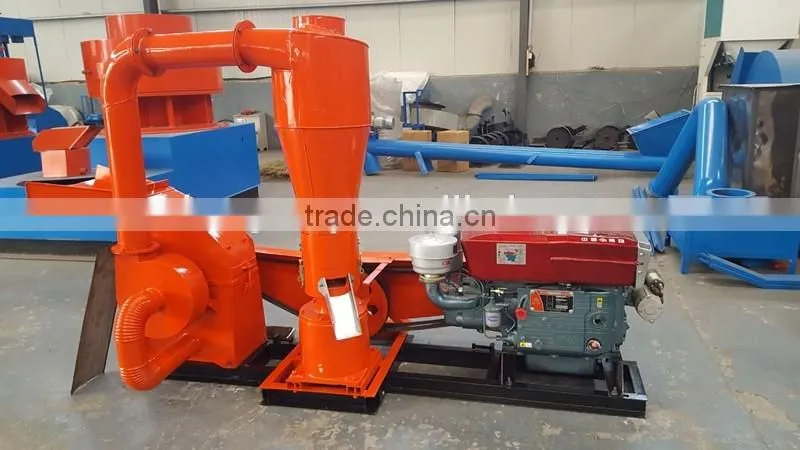 very popular diesel engine biomass pellet producing machine with crusher with diesel motor togther
