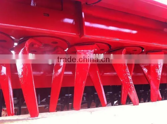 Tractor PTO driven power harrow with high efficiency