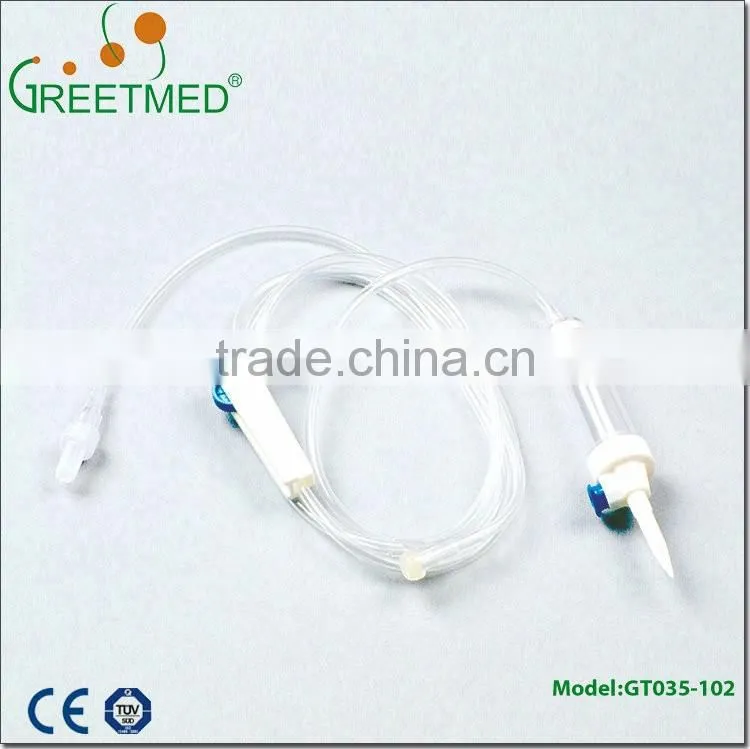 Pvc tube pediatric infusion set with burette