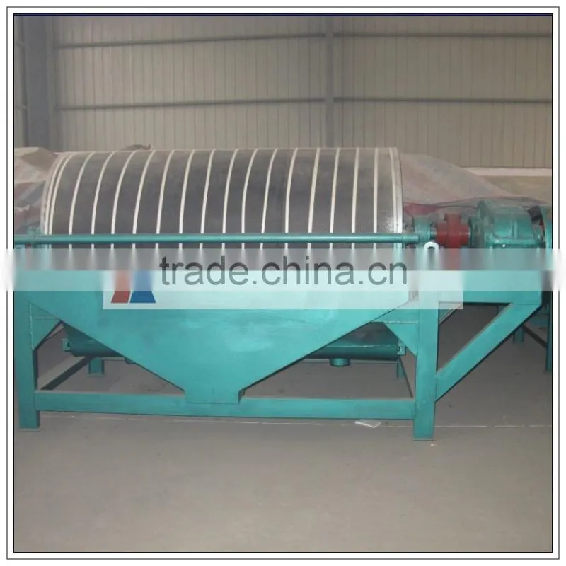Permanent high magnetic wet drum magnetic separator semi-counter current type