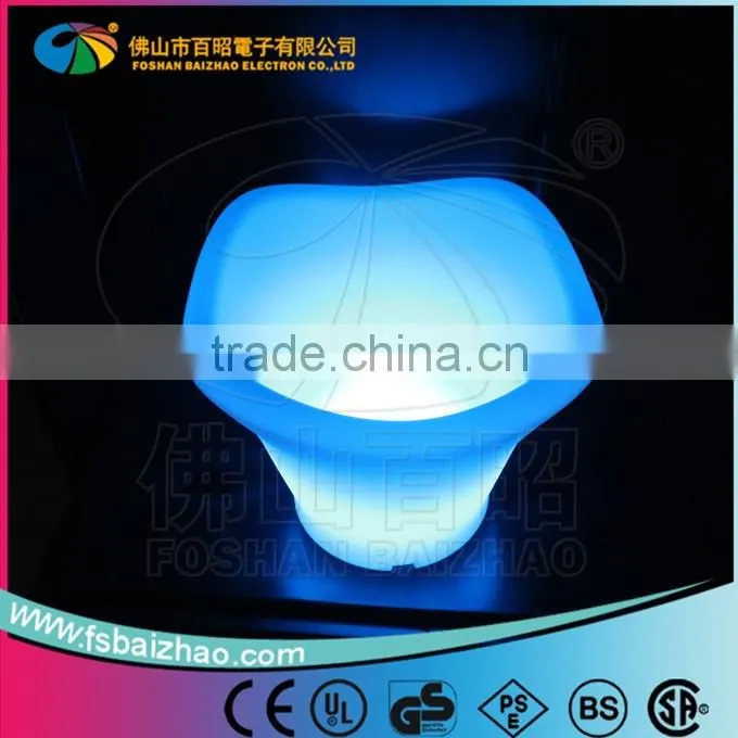 Plastic battery light up LED light ice bucket
