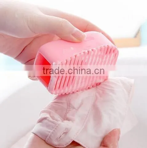 CY177 Mini Candy Colour Wash Board, Silicone Hand-Held Washing Clothes Brush Cleaning Laundry Washboard