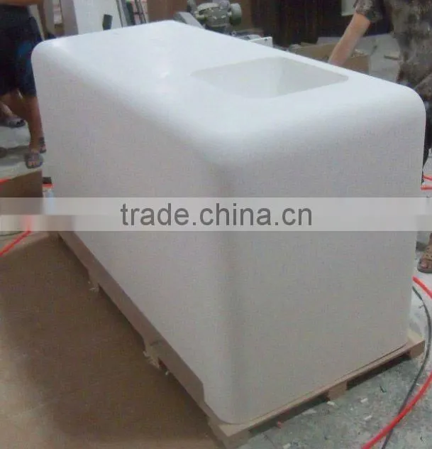 Solid surface chemical resistant laboratory bench worktops with sink