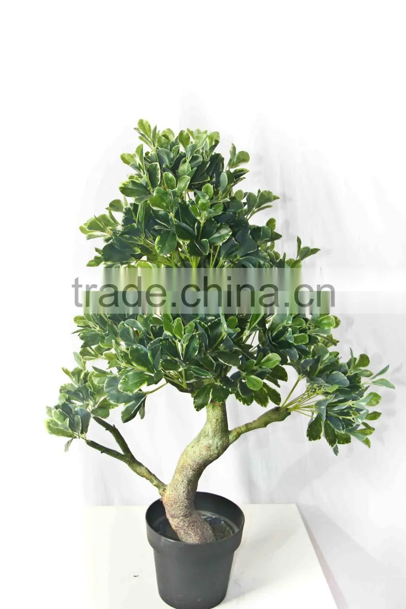 Artificial green potted trees